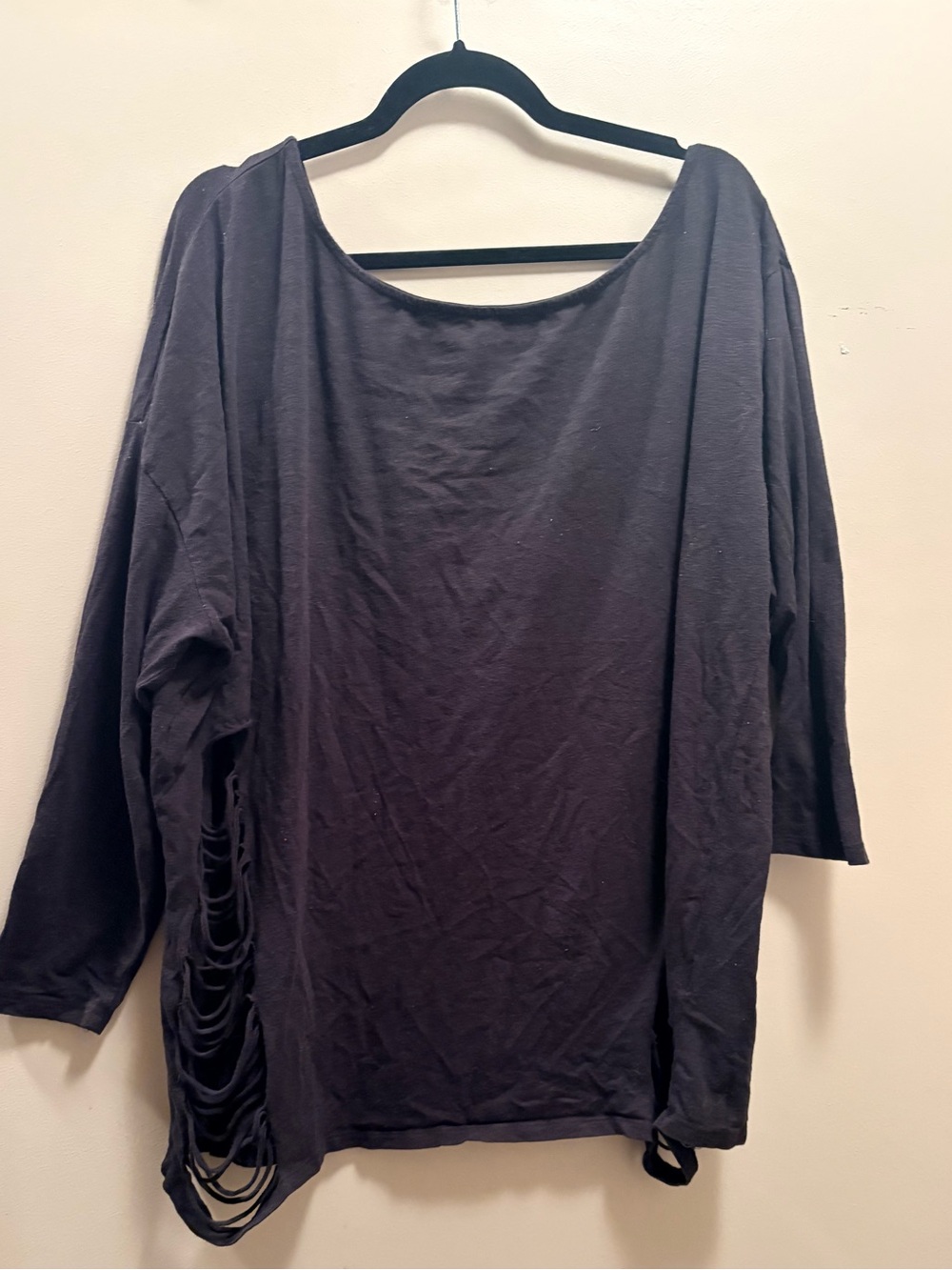 Lovesick Black V-Neck Long Sleeve Top
